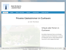 Tablet Screenshot of privatzimmer-gaestezimmer-cuxhaven.de